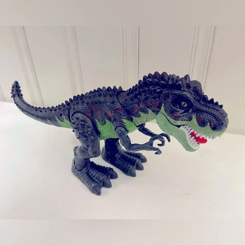 Dinosaur Toy Trex Walking with Lights & Sound Realistic Green Color WORKS‎